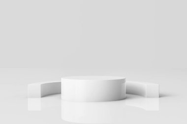 Soyut Beyaz Asgari Özgeçmiş. Temel geometrik 3D Hazırlama