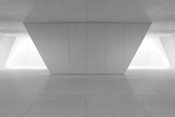 Abstrakter Leerer Raum Mit Weißer Wand Moderner Leerer Showroom Mit — Stockfoto