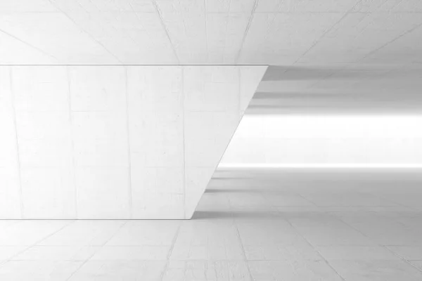 Abstract Empty Space White Wall Modern Blank Showroom Floor Future — Stock Photo, Image