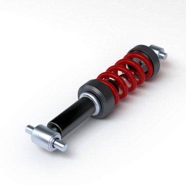 Beyaz arka planda şok emici. 3d illüstrasyon.