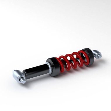 Beyaz arka planda şok emici. 3d illüstrasyon.