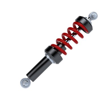 Beyaz arka planda şok emici. 3d illüstrasyon.