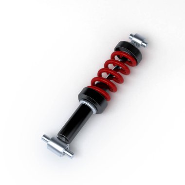 Beyaz arka planda şok emici. 3d illüstrasyon.