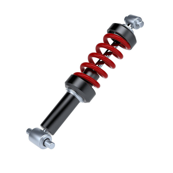 Shock Absorber on white background. 3d illustration.
