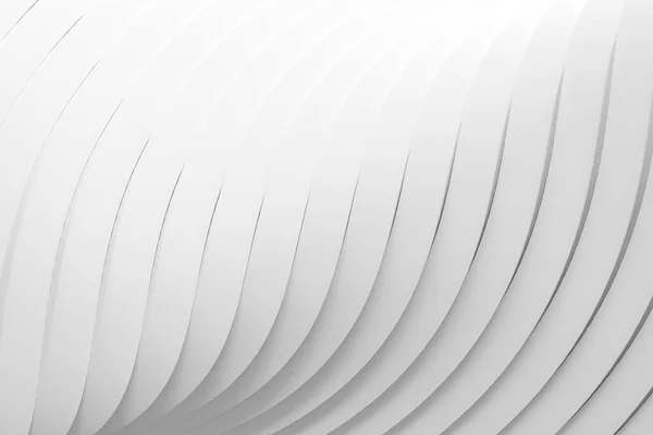 Soyut basit eğri yaratıcı tasarım. Pürüzsüz beyaz şekiller minimum konsept arka planı. 3d Hazırlama