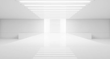 İçi boş. Moda podyumu. Podyum pisti sahnesi. Zarif kaide platformu. 3B Hazırlama