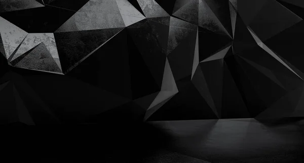 Abstrakt Inre Vägg Med Triangeln Polygonal Illustration — Stockfoto