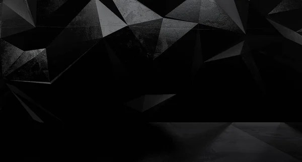 Abstrakt Inre Vägg Med Triangeln Polygonal Illustration — Stockfoto