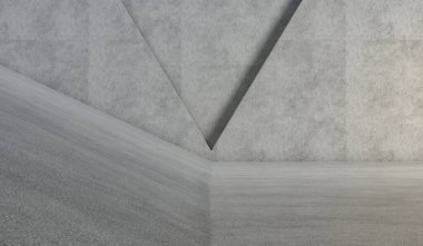 Çerçevesinde üçgen köşe olan çok az beton arkaplan. 3B Resim Hazırlama.