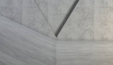 Çerçevesinde üçgen köşe olan çok az beton arkaplan. 3B Resim Hazırlama.