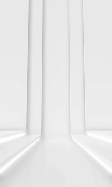 Parede Branca Moderna Com Fundo Luz Brilhante Design Futurista Abstrato — Fotografia de Stock