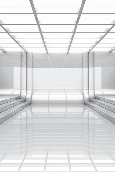 Abstracte Witte Achtergrond Met Licht Reflectie Elegante Highlights Clean Space — Stockfoto