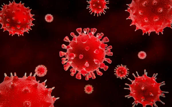 Macro Infezione Virus Cellulare Microscopio Infezione Virus Astratto Causando Sfondo — Foto Stock