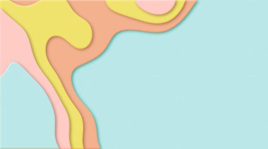 Soyut Katman Minimum Pastel Arkaplan. 3B görüntüleme.