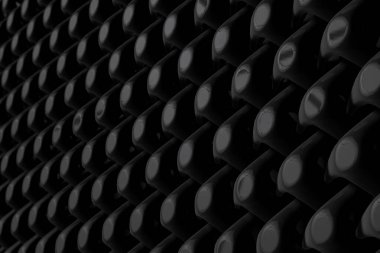 Zarif Siyah geometrik şekil 3d Render Modern konsept