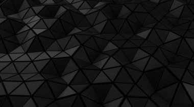 Zarif siyah üçgen soyut arka plan, parlaklık yüzeyi. 3d Hazırlama