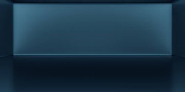 Yansımalı fütüristik soyut arka plan. Asgari boş uzay bilim kurgu ya da bilim konsepti. 3B Hazırlama.