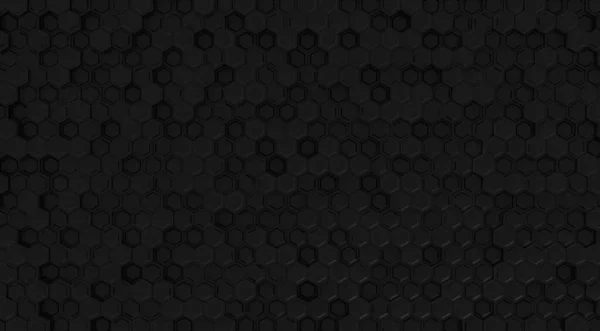 Fekete Geometriai Hatszög Koncepció Absztrakt Technológia Hatszögletű Háttér Modern Elem — Stock Fotó