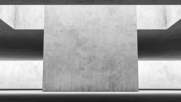 Eleganter Klarer Betonboden Und Große Leere Wand Mit Naturlicht Interieur — Stockfoto