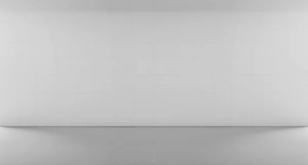 Empty Abstract White Space Curve Wall Modern Blank Showroom Floor — Stock Photo, Image