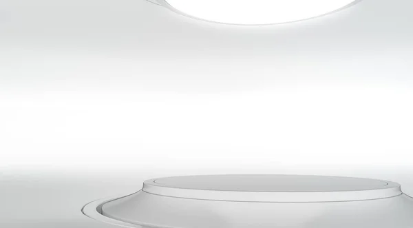 현대적 인테리어 전시실 디스플레이를 장식된 디자인 — 스톡 사진