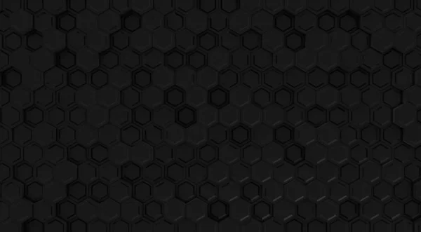 Concepto Hexágono Geométrico Negro Tecnología Abstracta Fondo Hexagonal Elemento Moderno — Foto de Stock