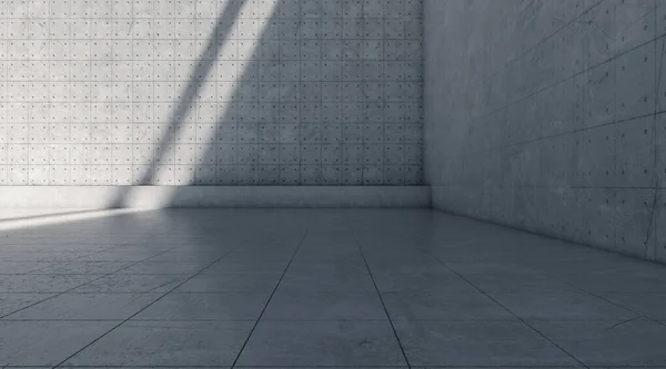 Abstract empty concrete wall with lights and shadow, Blank space room rough floor. 3d rendering