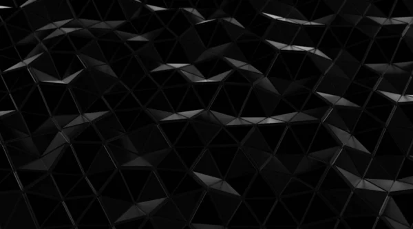 Triangular Negro Abstracto Con Fondo Marco Alambre Blanco Geométrico Línea —  Fotos de Stock