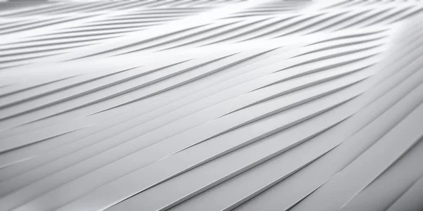 优雅的豪华白色金属线背景 抽象的金属曲线形状 3D渲染 — 图库照片