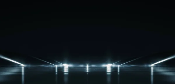 Elegant Futuristic Light Reflection Grid Line Background Rendering — Stock Photo, Image