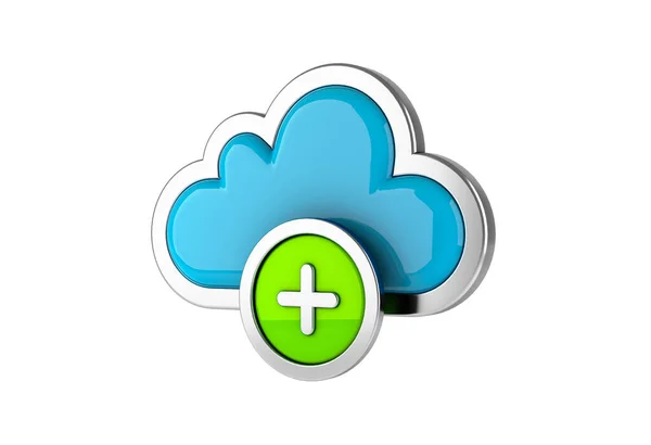Cloud Computing Internet Symbol Concept Icon White Background Rendering — Stock Photo, Image