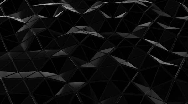 Triangular Negro Abstracto Con Fondo Marco Alambre Blanco Geométrico Línea —  Fotos de Stock