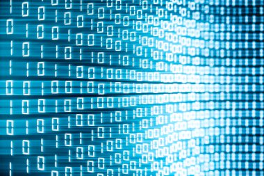 Teknoloji soyut dijital bilgi arkaplanı. Binair kodu fütüristik yüksek teknoloji konsepti.