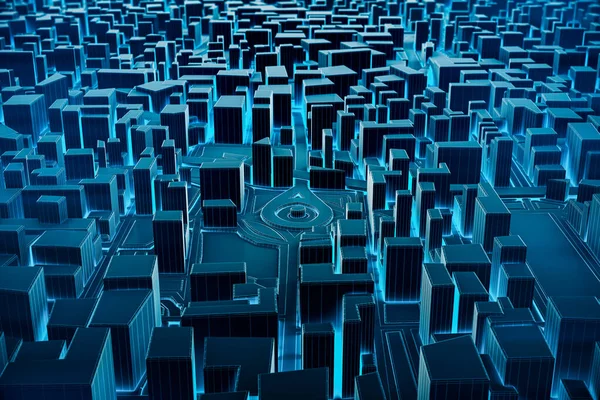 Абстрактная Футуристическая Черная Линейная Карта Города Путешествия Планирование Будущего Технологического — стоковое фото