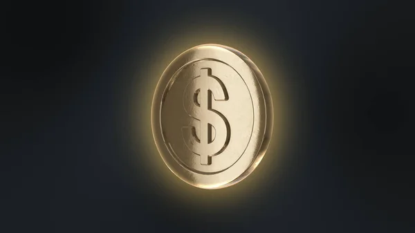 Kripto Pénznem Bitcoin Btc Bányászat Blokklánc Technológia Makró Aranyérme Illusztráció — Stock Fotó