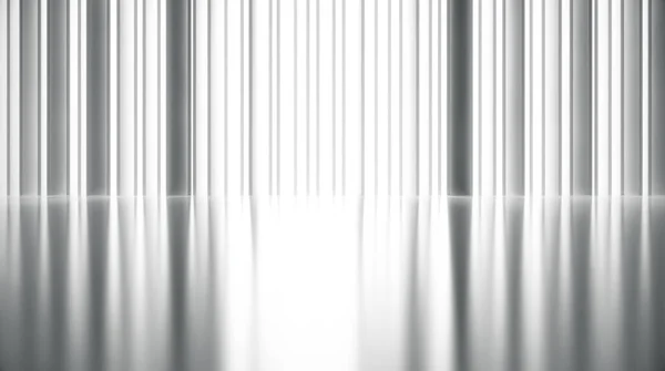 White wall with light and shadow.  Abstract dividers sun rays background. 3d Rendering