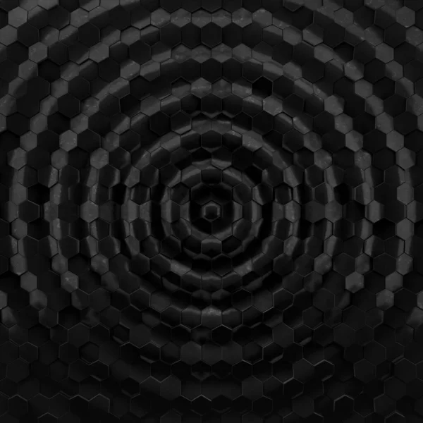 Abstraktní Vlna Tvoří Šestiúhelníkové Pozadí Grunge Polygonal Hex Geometrie Tmavý — Stock fotografie