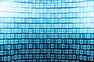 Teknoloji soyut dijital bilgi arkaplanı. Binair kodu fütüristik yüksek teknoloji konsepti.