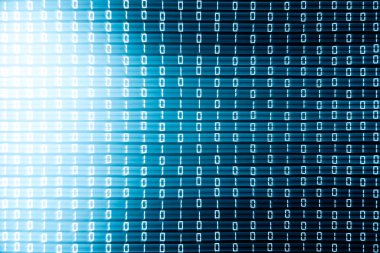 Teknoloji soyut dijital bilgi arkaplanı. Binair kodu fütüristik yüksek teknoloji konsepti.