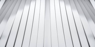 Zarif Lüks Beyaz Metal, pürüzsüz bir arka plan. Soyut metalik eğri şekilleri. 3d hazırlayıcı