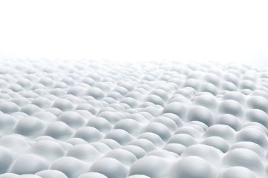 Soyut beyaz küre balon bileşimi. Fikir kavramı geçmişi için fütürist teknoloji stili. 3B Hazırlama.