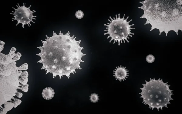 Macro Infecção Por Vírus Celular Microscópio Resumo Infecção Por Vírus — Fotografia de Stock