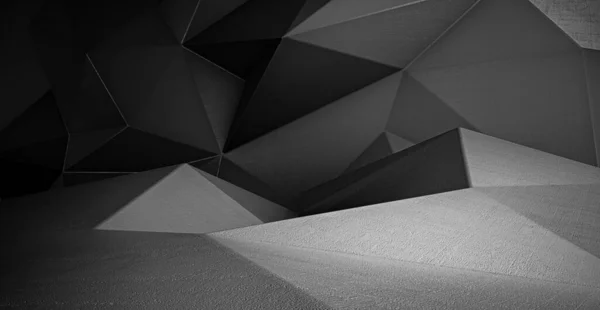 Αφηρημένο Μαύρο Φουτουριστικό Πολυγωνικό Σχήμα Τριγωνικής Επιφάνειας Χαμηλό Πολυ Κρύσταλλο — Φωτογραφία Αρχείου