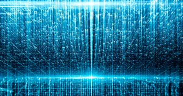 Futurisztikus Technológia Digitális Kék Vonalak Fény Absztrakt Jövőbeli Információs Háttér — Stock Fotó
