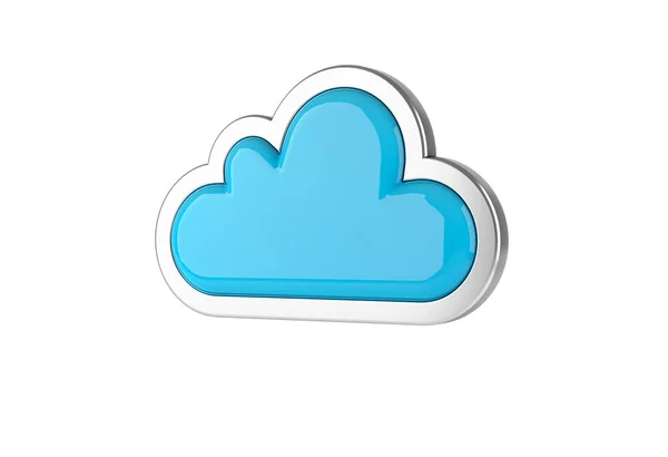 Cloud Computing Internet Symbol Ikonen Koncept Vit Bakgrund Rendering — Stockfoto