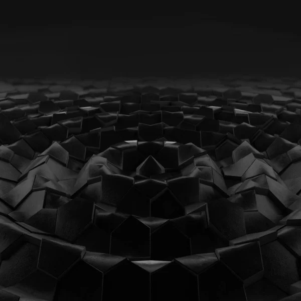 Absztrakt Hullám Alkotnak Hatszögletű Háttér Grunge Polygonal Hex Geometria Sötét — Stock Fotó