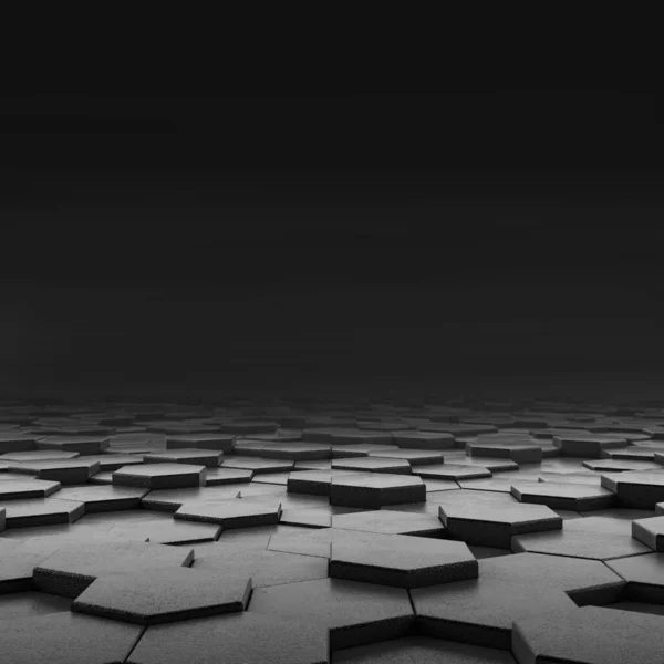 Αφηρημένο Εξαγωνικό Φόντο Grunge Polygonal Hex Γεωμετρία Σκοτεινή Επιφάνεια Μελλοντική — Φωτογραφία Αρχείου