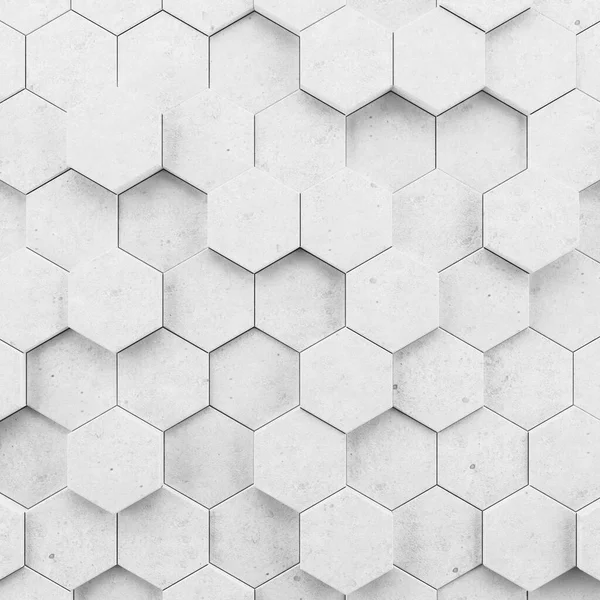Abstrakt Sexkantig Bakgrund Grunge Polygonal Hex Geometri Vit Yta Futuristisk — Stockfoto
