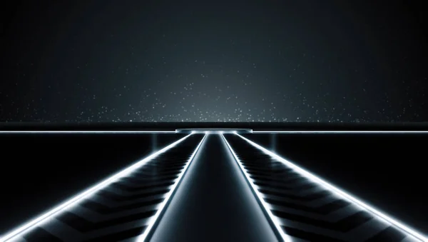 Futuristisch Abstraktes Licht Auf Die Bühne Zukunftskonzept Hintergrund Cgi Abbildung — Stockfoto