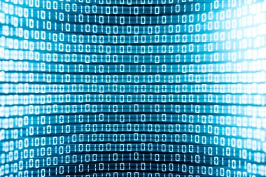 Teknoloji soyut dijital bilgi arkaplanı. Binair kodu fütüristik yüksek teknoloji konsepti.